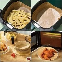 Pronett XJ5685 Papierová vložka do teplovzdušnej fritézy, priemer 20 cm, 100 ks