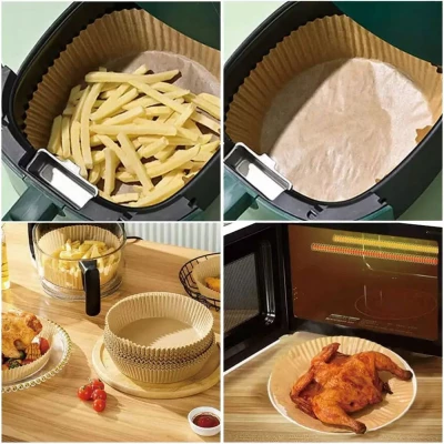 Pronett XJ5685 Papierová vložka do teplovzdušnej fritézy, priemer 20 cm, 100 ks