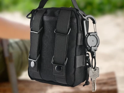 Verk 14600 Přívěsek na klíče s navíjecí šňůrkou, béžová