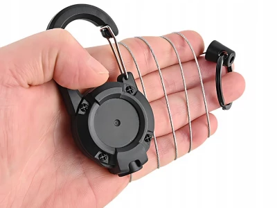 Verk 14600 Přívěsek na klíče s navíjecí šňůrkou, béžová