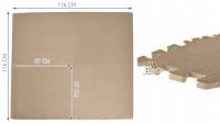 EVA Pěnový koberec 58 x 58cm - 4 ks hnědá