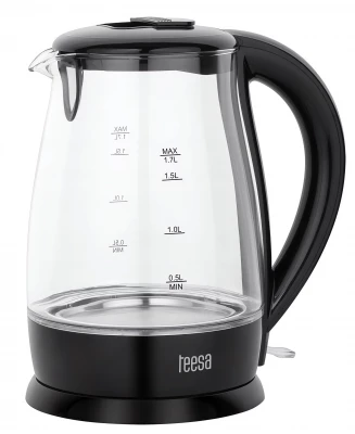 Teesa TSA1511B Rychlovarná konvice skleněná 1,7L, 2200W, černá
