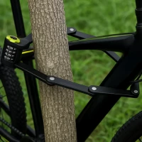 Trizand 25733 Skládací, kódový zámek na kolo, černý