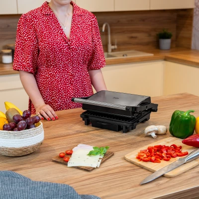 Teesa TSA3232 Kontaktní gril Panini 1500W, nerez