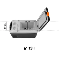 Teesa TSA5008 Turistická chladnička s kompresorem DC12/24V AC 230V, 13 L černá