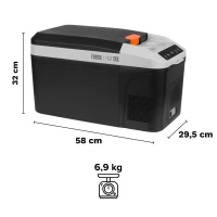 Teesa TSA5008 Turistická chladnička s kompresorem DC12/24V AC 230V, 13 L černá