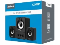 Rebel KOM1160 Sestava reproduktorů 2.1 Comp CS-50, 6 W, černá