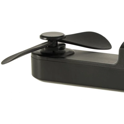 KIK KX3075 Ventilátor skládací, USB, 1200 mAh, USB-C, černá