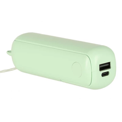 KIK KX3075 Ventilátor skládací, USB, 1200 mAh, USB-C, zelená