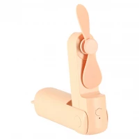 KIK KX3075 Ventilátor skládací, USB, 1200 mAh, USB-C, růžová