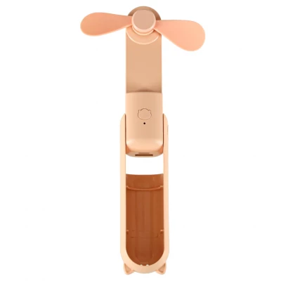 KIK KX3075 Ventilátor skládací, USB, 1200 mAh, USB-C, růžová