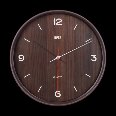 Teesa TSA0048DB Nástěnné hodiny 30cm, imitace tmavé dřevo 
