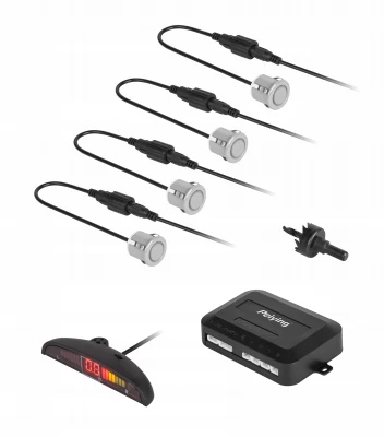 Peiying PY0104S Parkovací asistent 4 senzory, LED displej, stříbrný