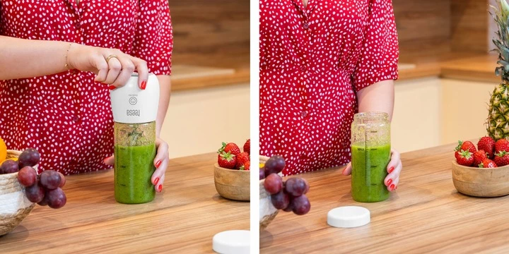 Teesa TSA3543 Prenosný mixér na smoothie 450 ml, 100 W, biely
