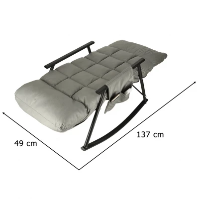 KIK KX3081 Zahradní houpací křeslo s matrací, 100 kg, šedá