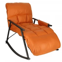 KIK KX3081 Záhradné hojdacie kreslo s matracom, 100 kg, oranžové