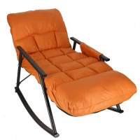 KIK KX3081 Záhradné hojdacie kreslo s matracom, 100 kg, oranžové