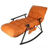 KIK KX3081 Záhradné hojdacie kreslo s matracom, 100 kg, oranžové