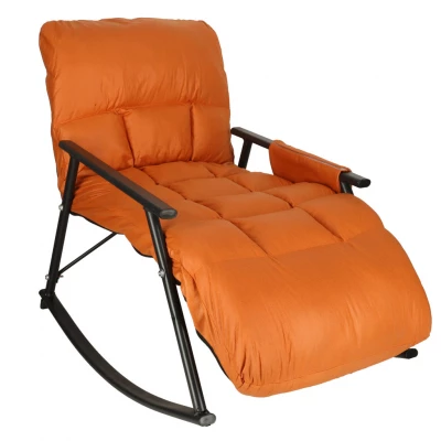 KIK KX3081 Záhradné hojdacie kreslo s matracom, 100 kg, oranžové