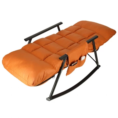 KIK KX3081 Záhradné hojdacie kreslo s matracom, 100 kg, oranžové