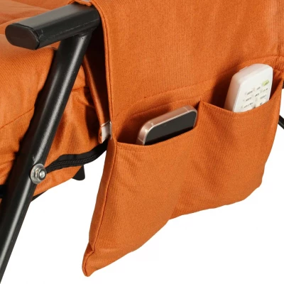 KIK KX3081 Záhradné hojdacie kreslo s matracom, 100 kg, oranžové