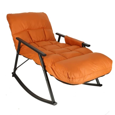 KIK KX3081 Záhradné hojdacie kreslo s matracom, 100 kg, oranžové