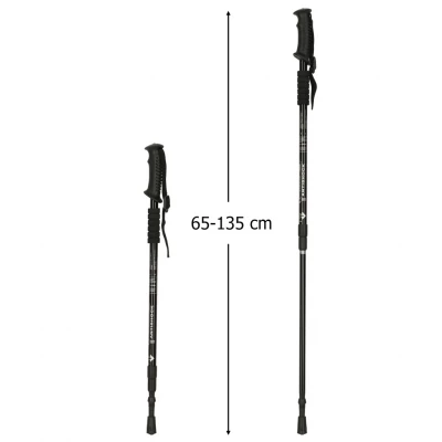 KIK KX3085 Trekové hole skládací s příslušenstvím HQ, 2 ks černá