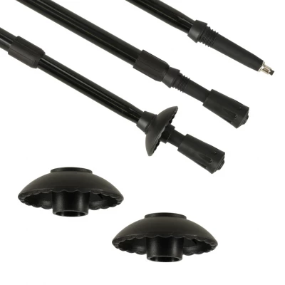 KIK KX3085 Trekové hole skládací s příslušenstvím HQ, 2 ks černá