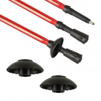 KIK KX3085 Trekové hole skládací s příslušenstvím HQ, 2 ks červená