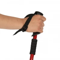 KIK KX3085 Trekové hole skládací s příslušenstvím HQ, 2 ks červená