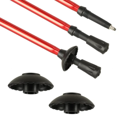 KIK KX3085 Trekové hole skládací s příslušenstvím HQ, 2 ks červená