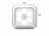 Verk 27412 LED osvetlenie so senzorom pohybu 6 LED diód, studená biela, biela