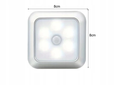 Verk 27412 LED osvetlenie so senzorom pohybu 6 LED diód, studená biela, biela