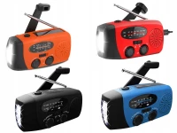 Verk 27285 Solární rádio s dynamem, LED osvětlením a powerbankou, černé