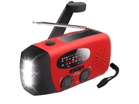Verk 27285 Solární rádio s dynamem, LED osvětlením a powerbankou, černé