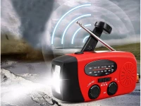 Verk 27285 Solární rádio s dynamem, LED osvětlením a powerbankou, černé