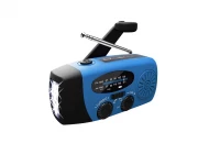 Verk 27285 Solární rádio s dynamem, LED osvětlením a powerbankou, černé