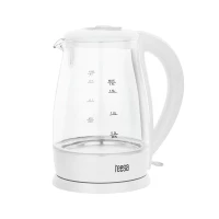 Teesa TSA1511W Rychlovarná konvice skleněná 1,7L, 2200W, bílá