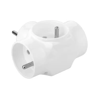 Elgotech URZ3293 Trojitý rozdělovač pro zásuvku AC 250V - bílý