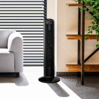 Teesa TSA8066 Sloupový ventilátor s dálkovým ovládáním, 74 cm, 50 W, černá
