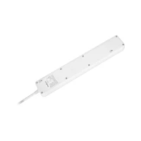 Rebel Prodlužovací kabel 5 x zásuvka + 2 x USB + vypínač, 1,5 m, bílá