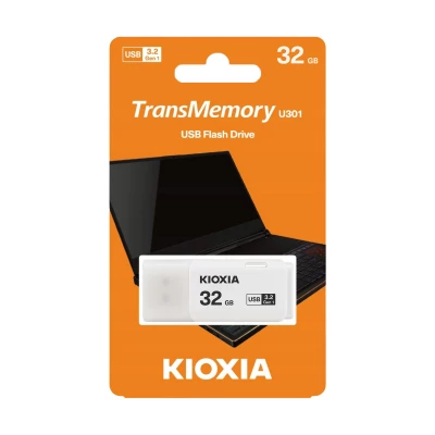 KIOXIA Flash disk Hayabusa USB 3.2, 32 GB, bílá