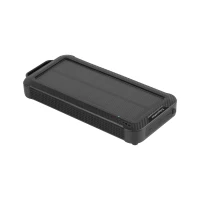 Kruger&Matz KM0910 Solární powerbanka 10 000 mAh, 3 koncovky, černá