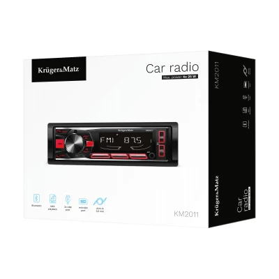 Kruger&Matz KM2011 Autorádio Bluetooth, DIN, USB, AUX, Jack 3,5 mm