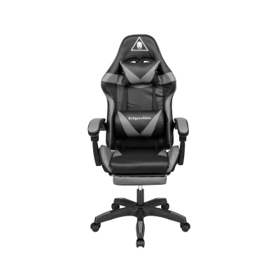 Kruger&Matz KM0790 Herná stolička s podnožkou GX-150, čierna a sivá