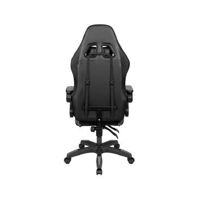 Kruger&Matz KM0790 Herná stolička s podnožkou GX-150, čierna a sivá