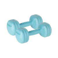 Rebel RBA-2307 Fitness činky jednoručky 2 x 2 kg, světle modré 