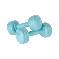 Rebel RBA-2307 Fitness činky jednoručky 2 x 2 kg, světle modré 