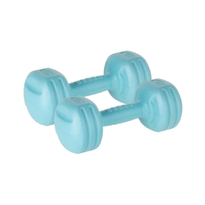 Rebel RBA-2307 Fitness činky jednoručky 2 x 2 kg, světle modré 