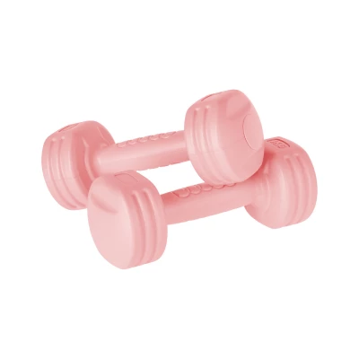 Rebel RBA-2305 Fitness činky jednoručky 2 x 1 kg, světle růžové